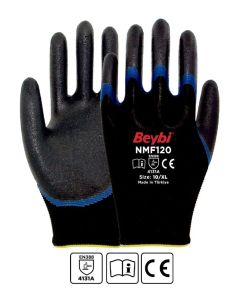NMF120 Mikro Köpük Nitril Kaplı Polyester Örgü Eldiven