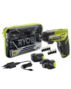 RYOBI ERG0-A2 Akülü Tornavida - 4V (Lion) Köşe + Ofset Başlık Setli 1.5 Ah