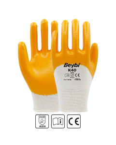 Beybi K40 Nitril Kaplı Pamuk ve Polyester No:10