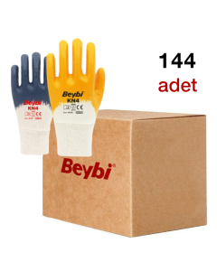 Beybi Kn4 Pamuk Astarlı Nitril Eldiven 1 Koli (144 Adet)