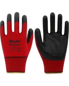 PN3 Zebra Polyester Astarlı Nitril Eldiven