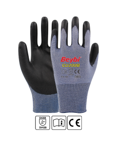 CU200 B PU Kaplı Polietilen Kesilmeye Dirençli Örme Eldiven