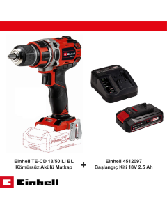 Einhell Kömürsüz Akülü Matkap ve Başlangıç Kiti Seti