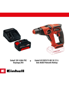 Einhell TE-HD 18/12 Li - Solo Pnömatik Matkap ve 18V 4,0Ah PXC Başlangıç Kiti
