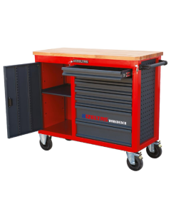 İzeltaş Takım Dolabı Ahşap Üst Tablalı Workbench (7 Çekmeceli)