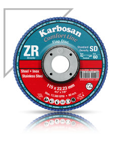 Karbosan Paslanmaz Çelik (Inox) Flap Disk 125 x 22.23