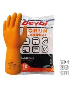 Beybi Korun Turuncu Lateks İş Eldiveni