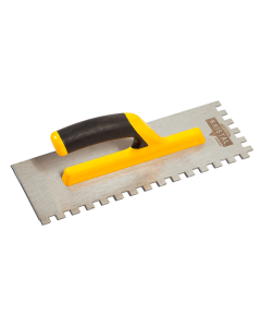 Kristal Kare Dişli Açık Plastik Saplı Paslanmaz Çelik Seramik Malası 10x10 Dişli