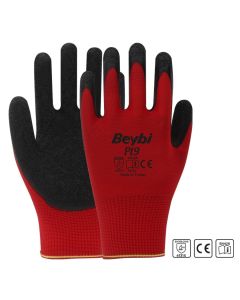 Beybi PL9 Desenli Lateks Kaplı Örgü Polyester Eldiven