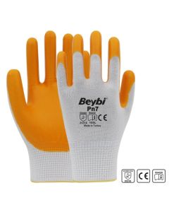 Beybi Pn7 Yarı Nitril Kaplı Örgü Polyester Eldiven