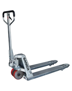 Sanica 3000kg Kapasiteli 1150mm Poliüretan Tekerlekli Manuel Galvaniz Transpalet