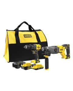 Stanley 18V Fatmax V20 Kömürsüz Darbeli Matkap Ve SDS+Kırıcı 1X4AH ,1X2AH Akü