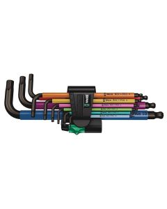 Wera 3950/9 Hex-Plus Çok Renkli Pas.L Anahtar Seti